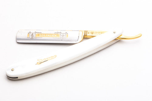 6/8" Dovo "2 Bismarck" Pearl Full Hollow Restored Straight Razor