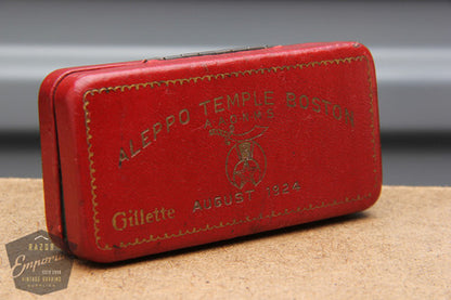 Gillette 1924 Gold Old Type Pocket Edition Boston Shriner Set