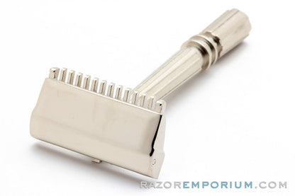 1930's Gem Micromatic Open Comb SE Safety Razor | Factory Nickel Revamp