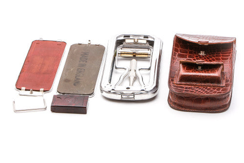 Rolls Razor Safety Razor With Leather Case & Blade Bank - Made in Engl ...