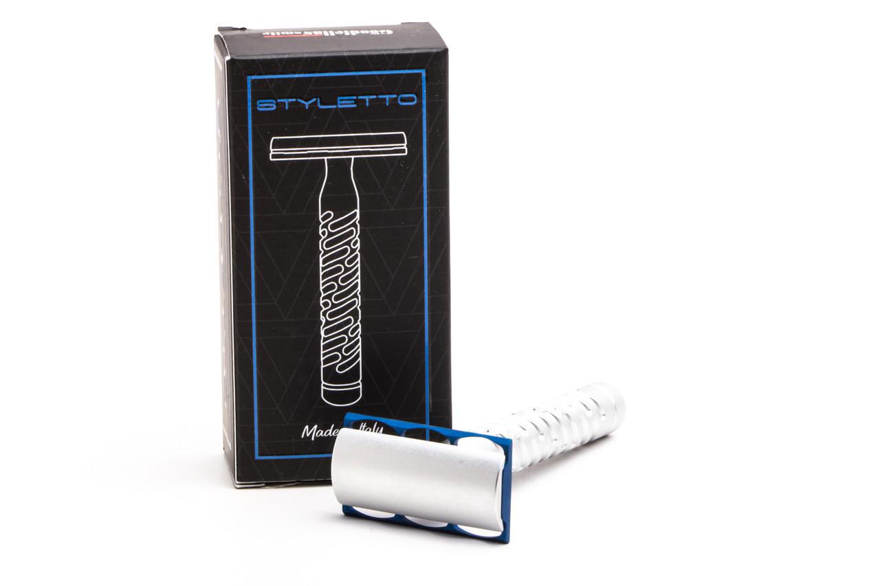The Goodfellas' Smile | Styletto Blue Aluminum Double Edge Safety Razor