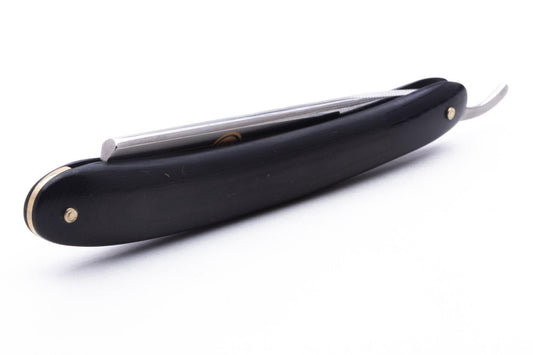 5/8" Dovo Solingen Favorit Straight Razor With Black Micarta Wood Scales | Pre-Owned