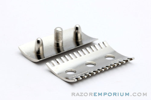 1920's Moldenhauer & Co., Germany "Old Type Style" Safety Razor Cap & Guard | Factory Nickel Revamp