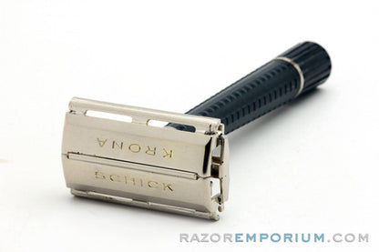 1970s Schick Krona Twist To Open Double Edge Safety Razor