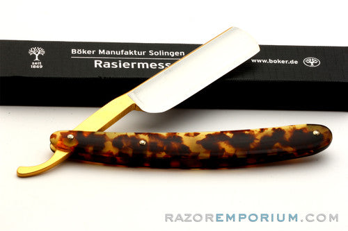 6/8" Boker Rasiermesser Schildpatt Manufaktur Tortoiseshell Straight Razor | Shave Ready