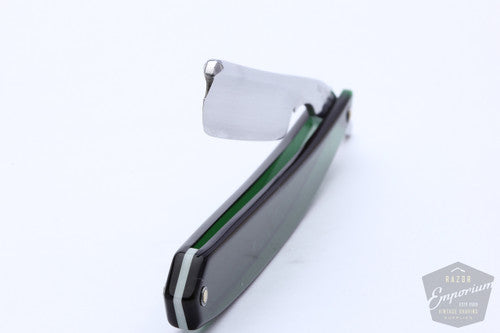 5/8'' Klas Tornblom Faux Frameback Forest Green Acrylic Straight Razor