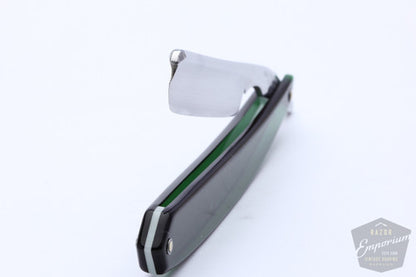5/8'' Klas Tornblom Faux Frameback Forest Green Acrylic Straight Razor