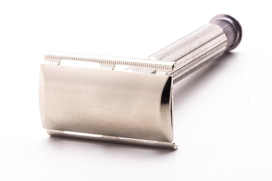 1958 D4 Gillette Psycho Tech Double Edge Safety Razor With After Market Key | Made in England