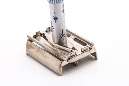 1967 M1 Gillette Blue Star Lady Gillette DE Safety Razor | Orginal Condition