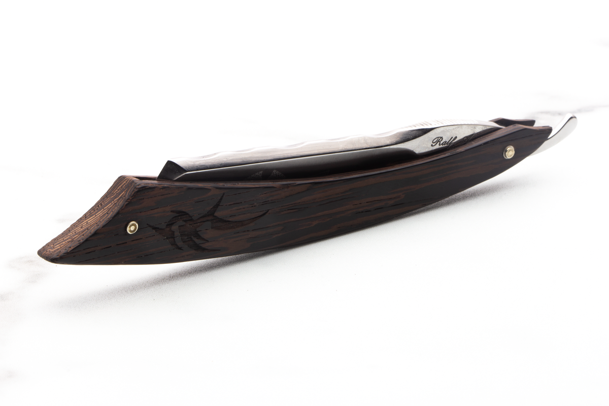 6/8" Ralf Aust American Point Straight Razor With Wenge Wood Scales