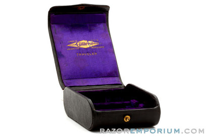 1920's Gillette New Improved Traveler Case Only in Black Leather