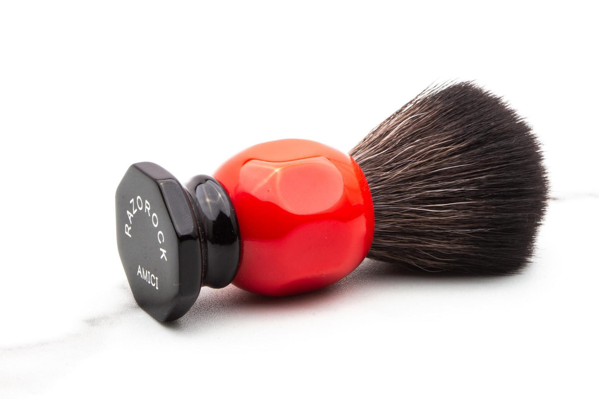 Razorock | AMICI Synthetic Shaving Brush with Noir Plissoft Knot