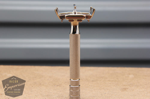 Gillette 1953 Notched Super Speed Safety Razor * Nickel REVAMPED Y3