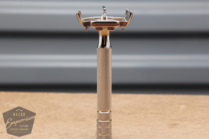 Gillette 1953 Notched Super Speed Safety Razor * Nickel REVAMPED Y3