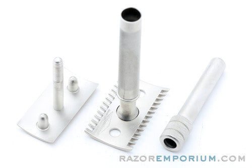 1916 Gillette Single Ring Old Type DE Safety Razor Satin Nickel Revamp