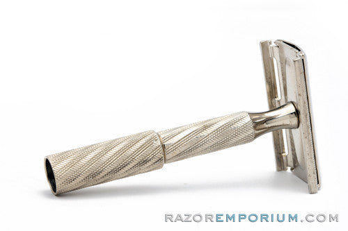 Marcus Safety Razor 1964 Gillette 4 Piece Double Edge Travel Safety Razor Marcus Regs ...