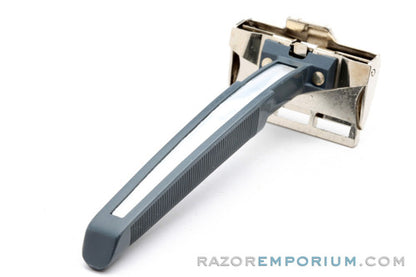 1970's Gem Single Edge Flip Top Razor with Grey Handle