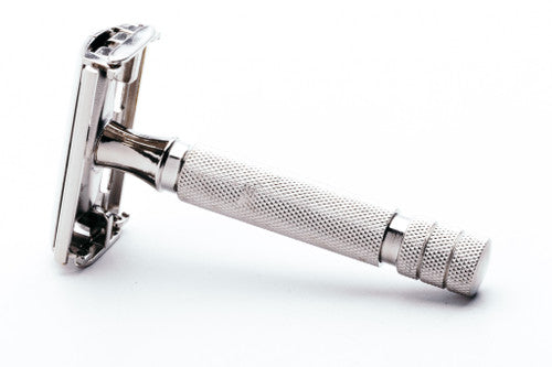 1950's Gillette British Rocket Safety Razor Set | Factory Nickel Revamp