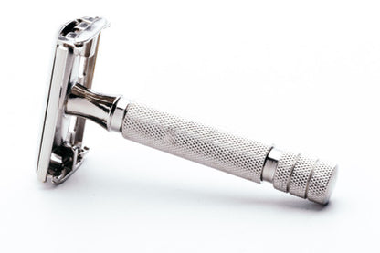 1950's Gillette British Rocket Safety Razor Set | Factory Nickel Revamp