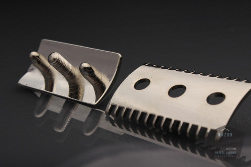 Gillette 1910's Cap & Guard * Nickel REVAMPED – Razor Emporium