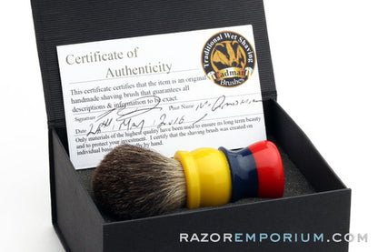 Cadman 26mm Badger Shaving Brush with Original Packaging and Certificate of Authenticity