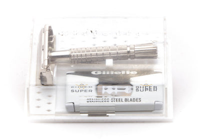 1966 L2 Flare Tip Super Speed DE Safety Razor Set