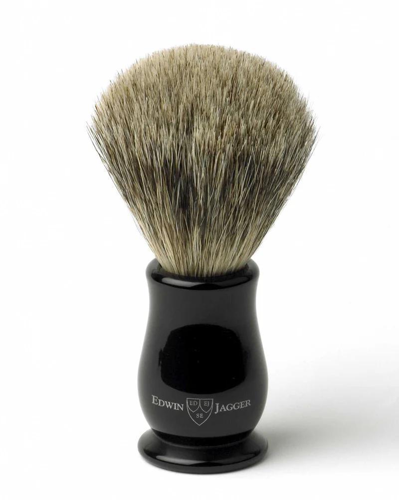 Edwin Jagger | IECSBBB Chatsworth Imitation Ebony Best Badger Shaving Brush, Medium
