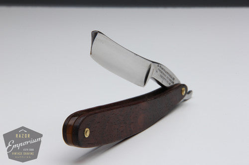 5/8" Frederick Reynolds Straight Razor w/ Brown Wooden Scales Hollow | Sheffield, England
