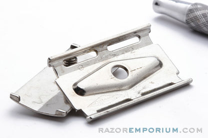 1961 Gillette Ball End Tech Spiral Handle Razor - Nickel Revamp