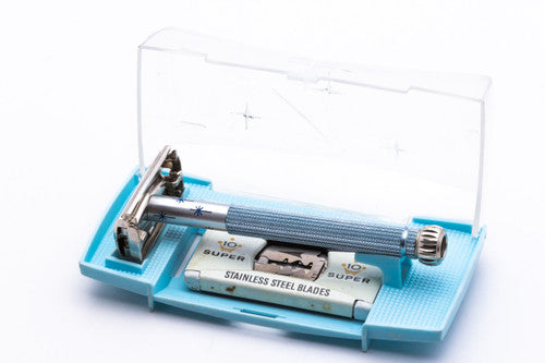 1968 Gillette Blue Star Lady Gillette DE Safety Razor N4