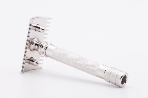 1904 Gillette Double Ring Old Type Safety Razor Set w/ Case & Blade Banks - Rhodium Revamp