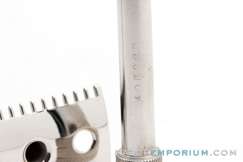 1905 Gillette Single Ring Double Edge Safety Razor Set in Leather Case