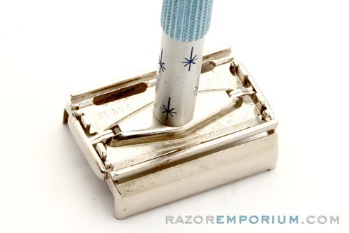 1963 Gillette I1 Blue Star Lady Safety Razor