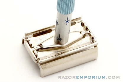 1963 Gillette I1 Blue Star Lady Safety Razor
