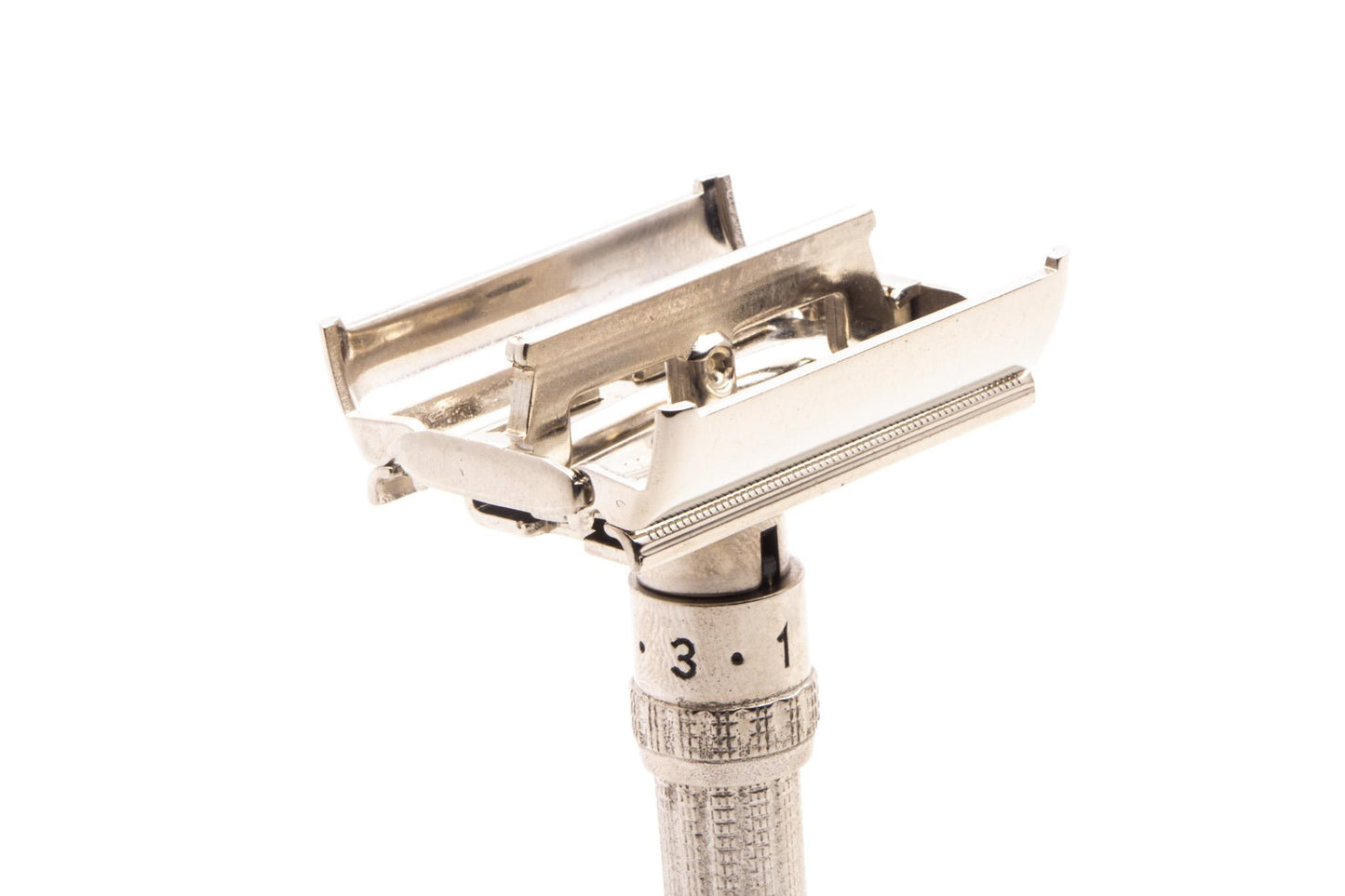 1963 I4 Gillette Slim Adjustable Double Edge Safety Razor | Factory Nickel Revamp