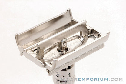 1966 Gillette L3 Slim Adjustable DE Safety Razor Rhodium Revamp