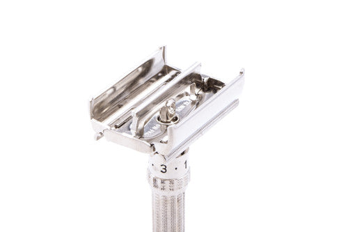 1964 J4 Gillette Slim Adjustable DE Safety Razor | Original Condition