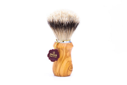 Omega 6832 Omega Super badger shaving brush – OLIVE WOOD