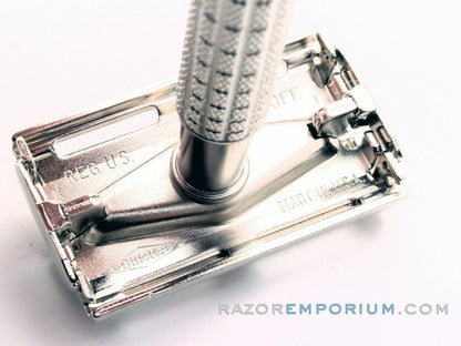 1965 K1  Gillette Flair Tip Super Speed Safety DE Razor | Factory Nickel Revamp