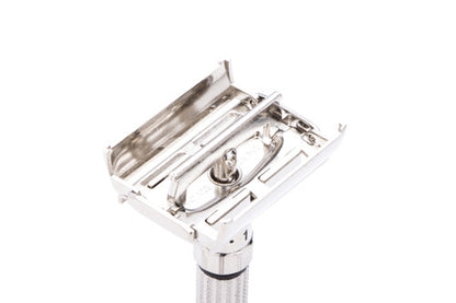 1958 D4 Gillette Fatboy TTO Adjustable Double Edge Safety Razor | Factory Nickel Revamp