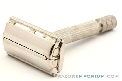 1947-51 Gillette Rocket TTO DE Safety Razor w/ Case & Blade Bank | Made in England