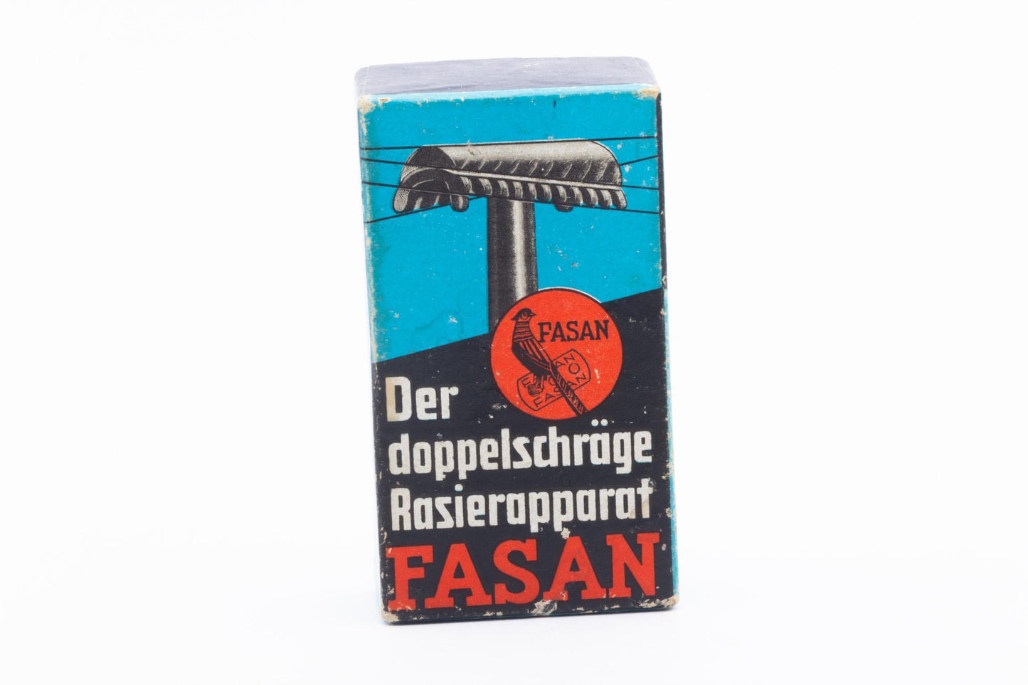 1930's Fasan Open Comb Slant Bakelite Double Edge Razor Set | Original Condition