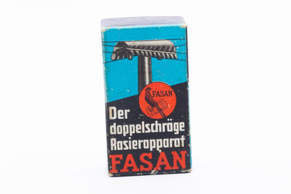 1930's Fasan Open Comb Slant Bakelite Double Edge Razor Set | Original Condition