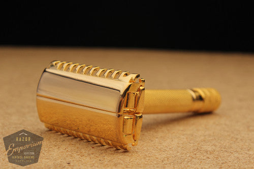 Gillette 1930's Sheraton Safety Razor TTO * 24K Gold REVAMPED