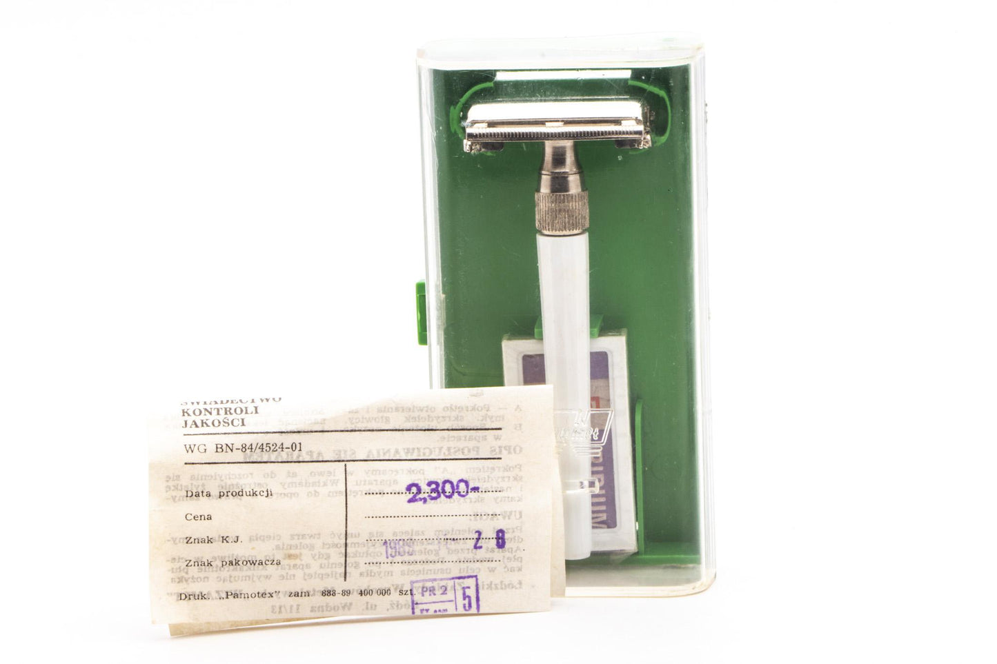 Vintage Wizamet W-6 TTO Double Edge Safety Razor Set | Original Condition