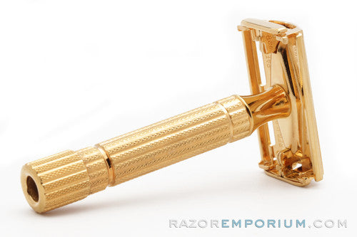 1955 Gillette Diplomat Double Edge Safety Razor Revamped 24K Gold