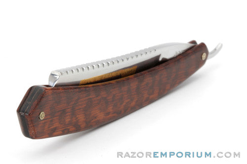 13/16" Thiers-Issard Full Hollow Ground Straight Snakewood Razor