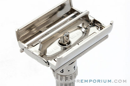 1968 Gillette Slim Adjustable DE Safety Razor N2 | Factory Nickel Revamp