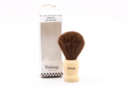 Vielong | Brown Horsehair Alter Shaving Brush with Ivory Handle
