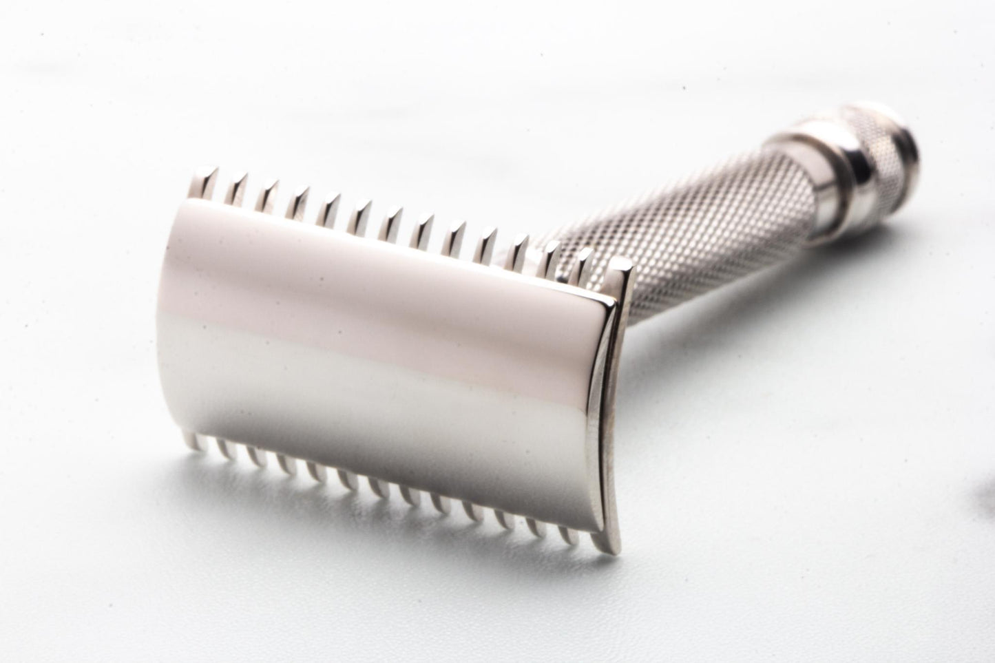 1920's Gillette Ball End Old Type Double Edge Safety Razor w/ Replica Handle | Rhodium Revamp